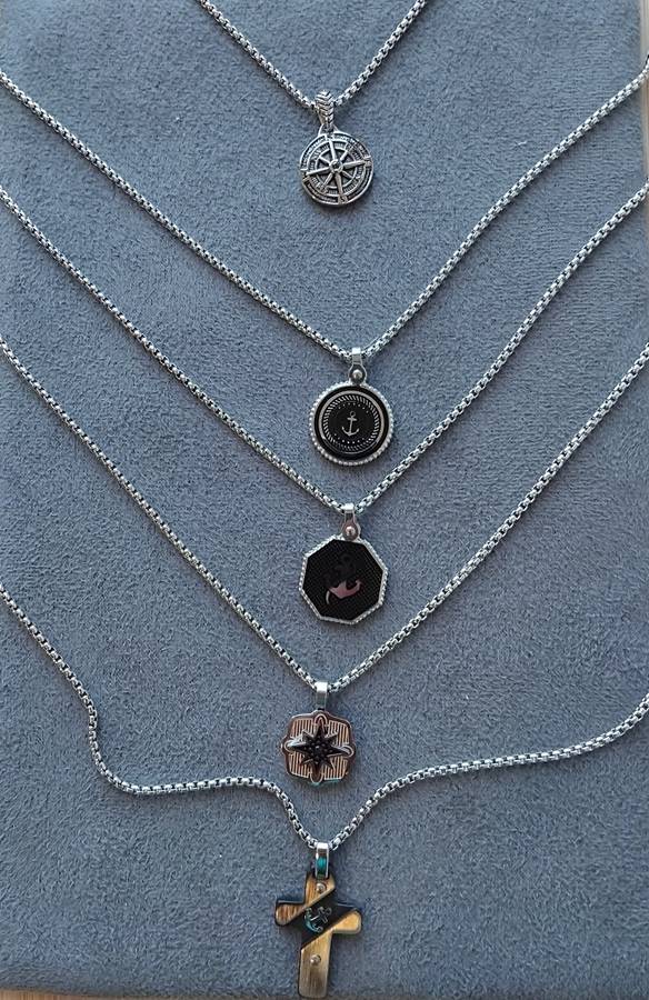 pendentifs homme acier